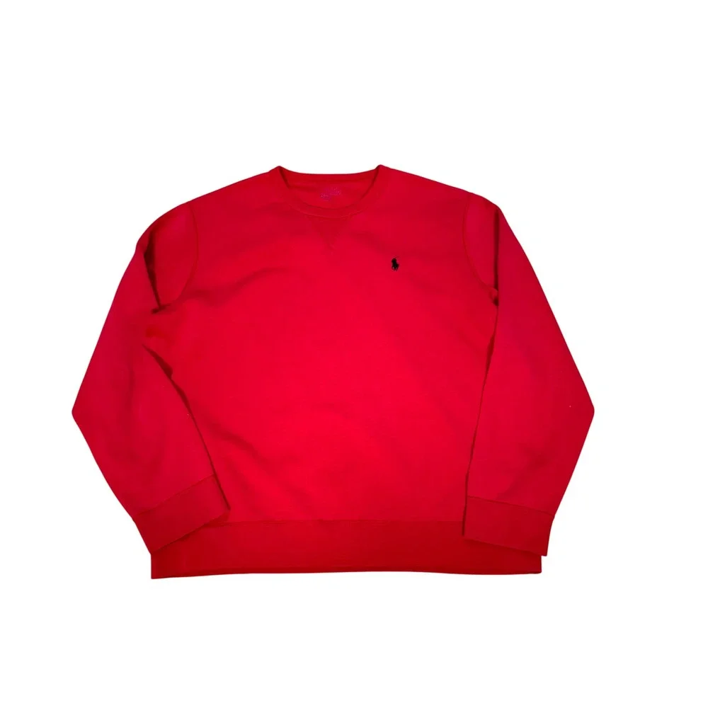 Polo Ralph‎ Lauren Performance Red Crewneck Sweatshirt Mens XL Embroidered Pony